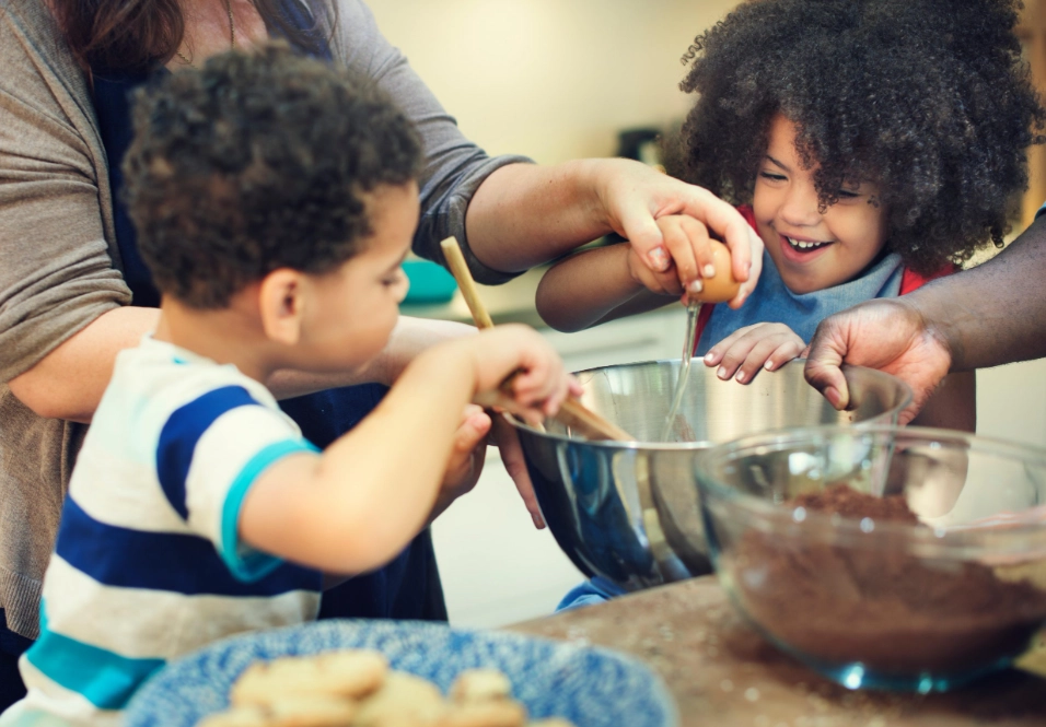 healthy baking with kids